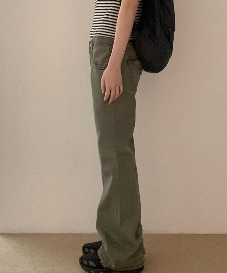 ブーツカットウォッシングパンツ KHAKI