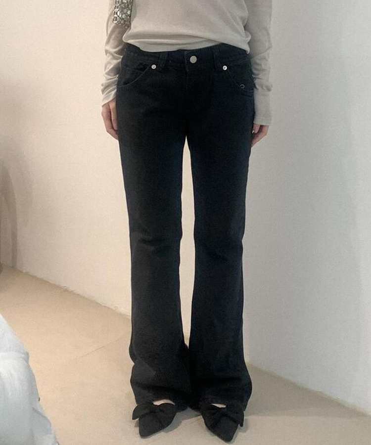 ブーツカットウォッシングパンツ BLACK