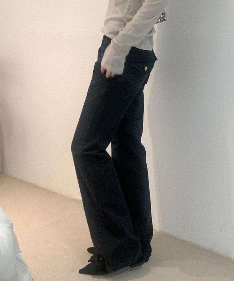 ブーツカットウォッシングパンツ BLACK