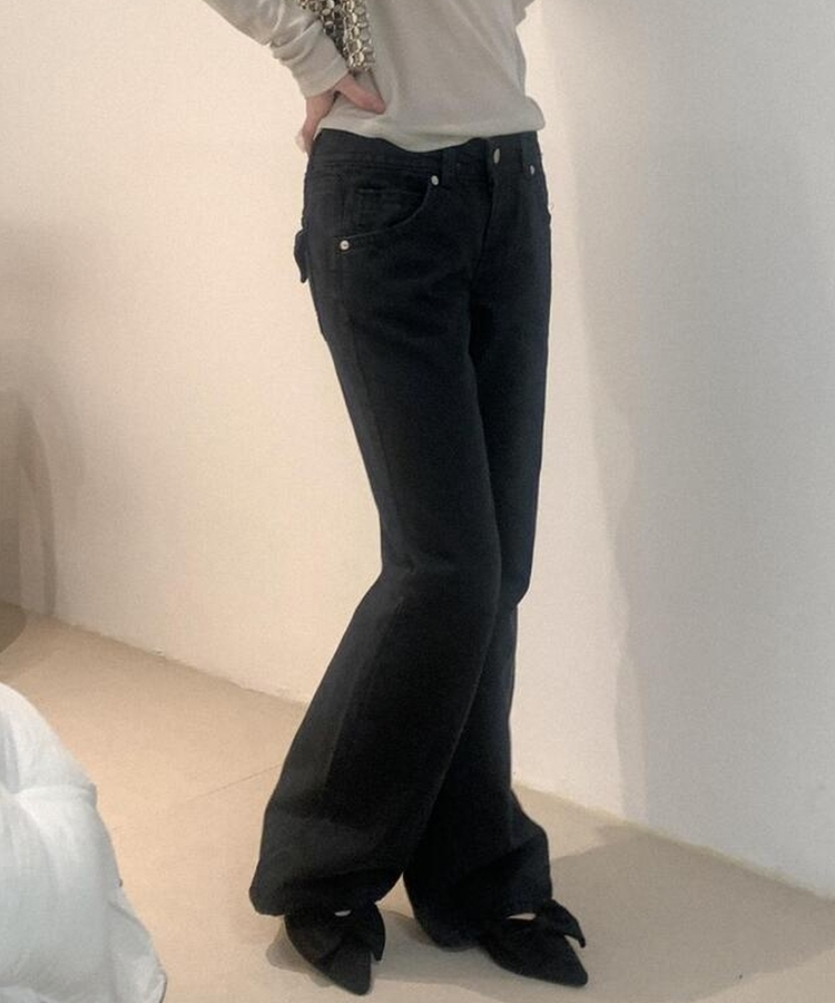 ブーツカットウォッシングパンツ BLACK