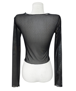 ドットレイヤードシースルー長袖Tシャツ