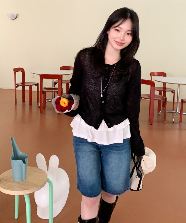 ポケットハーフデニムパンツ DARK DENIM