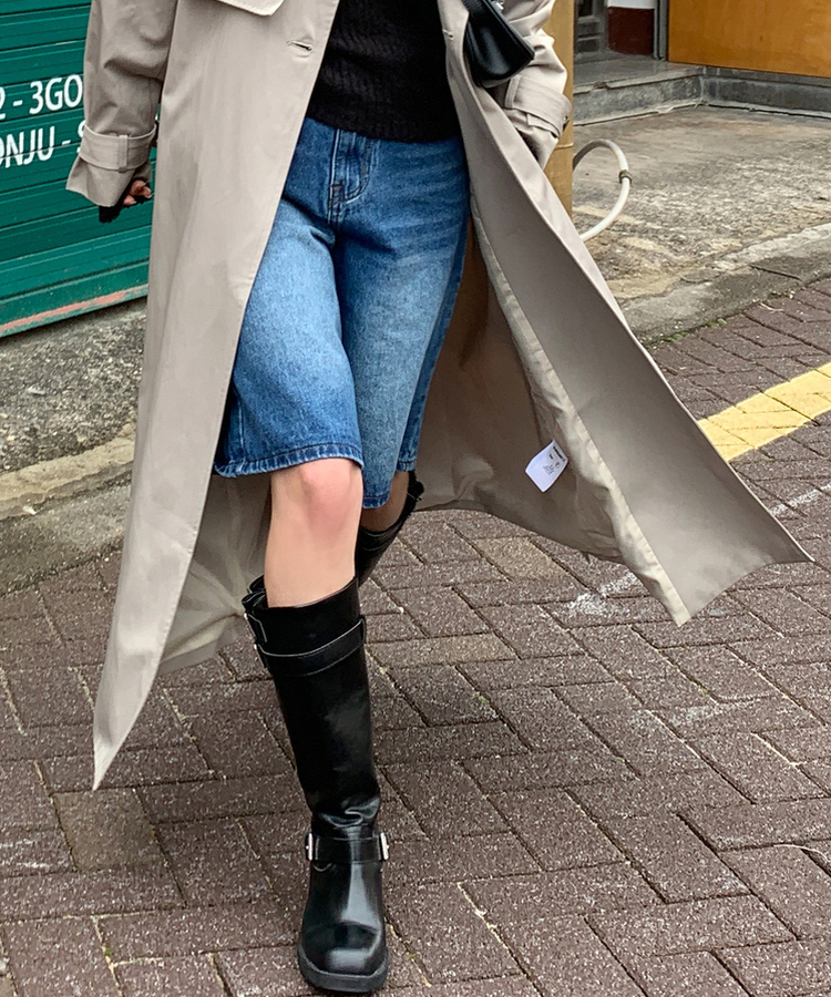 ポケットハーフデニムパンツ DARK DENIM