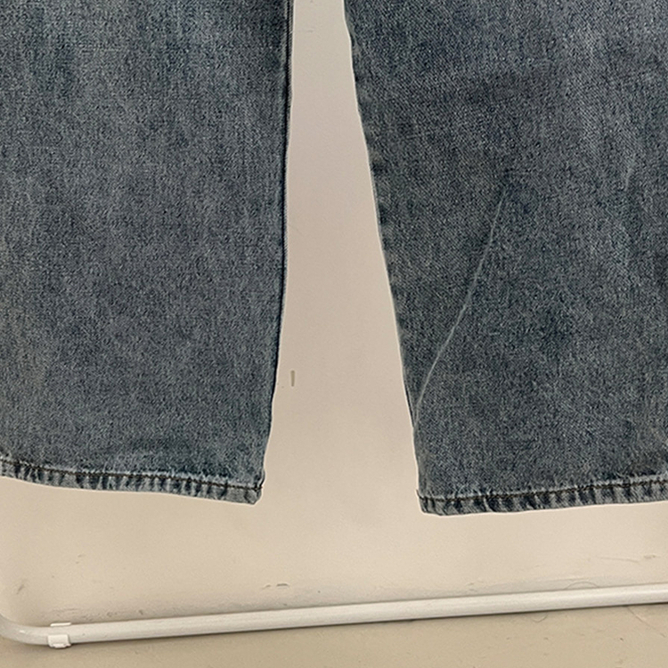 【丈別】スリットワイドデニムパンツ