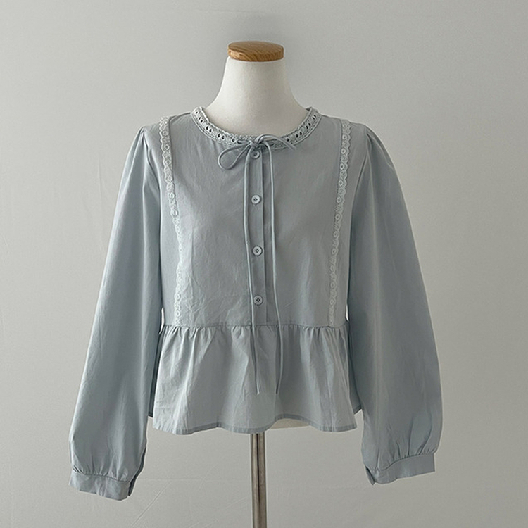 리디 리본 레이스 캉캉 블라우스