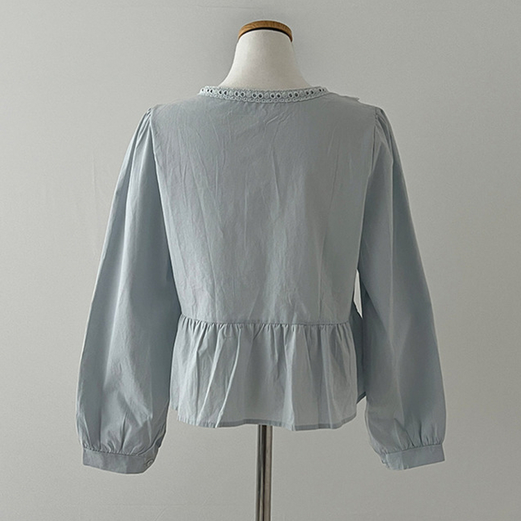 리디 리본 레이스 캉캉 블라우스