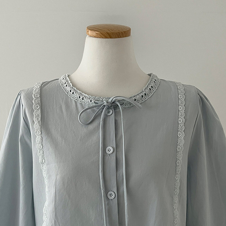 리디 리본 레이스 캉캉 블라우스