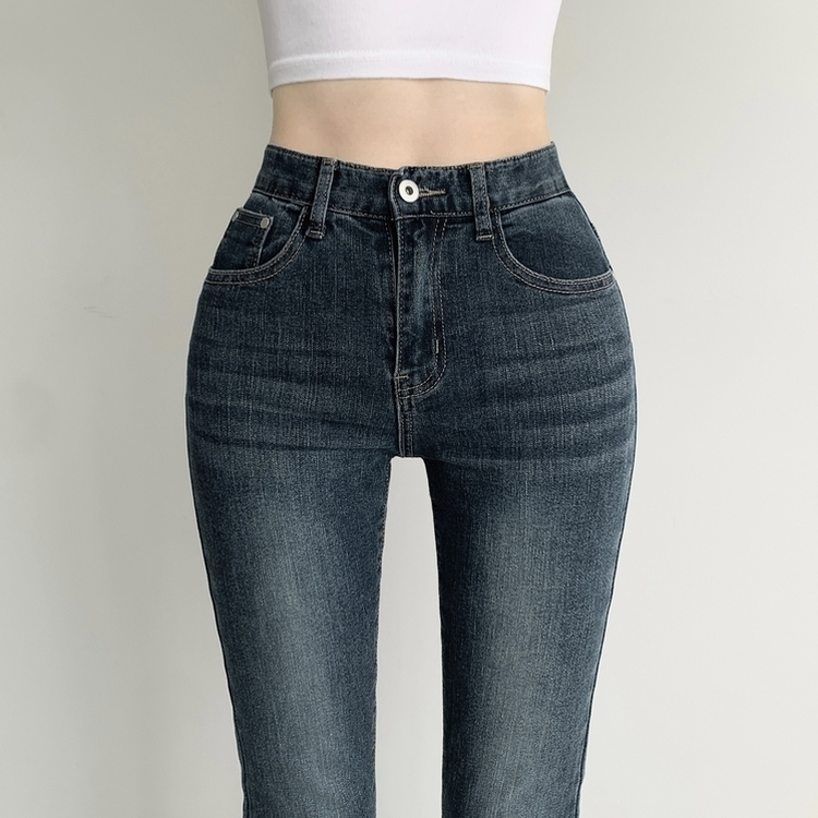 ウォッシングポケットスリムブーツカットデニムパンツ DARK DENIM