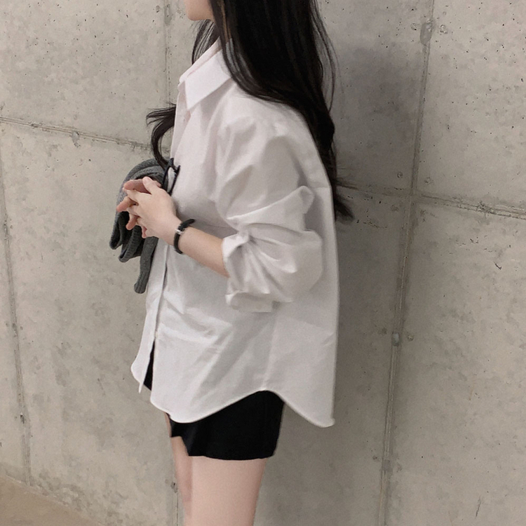 ウォッシングレイヤードルーズシャツ(5color) IVORY