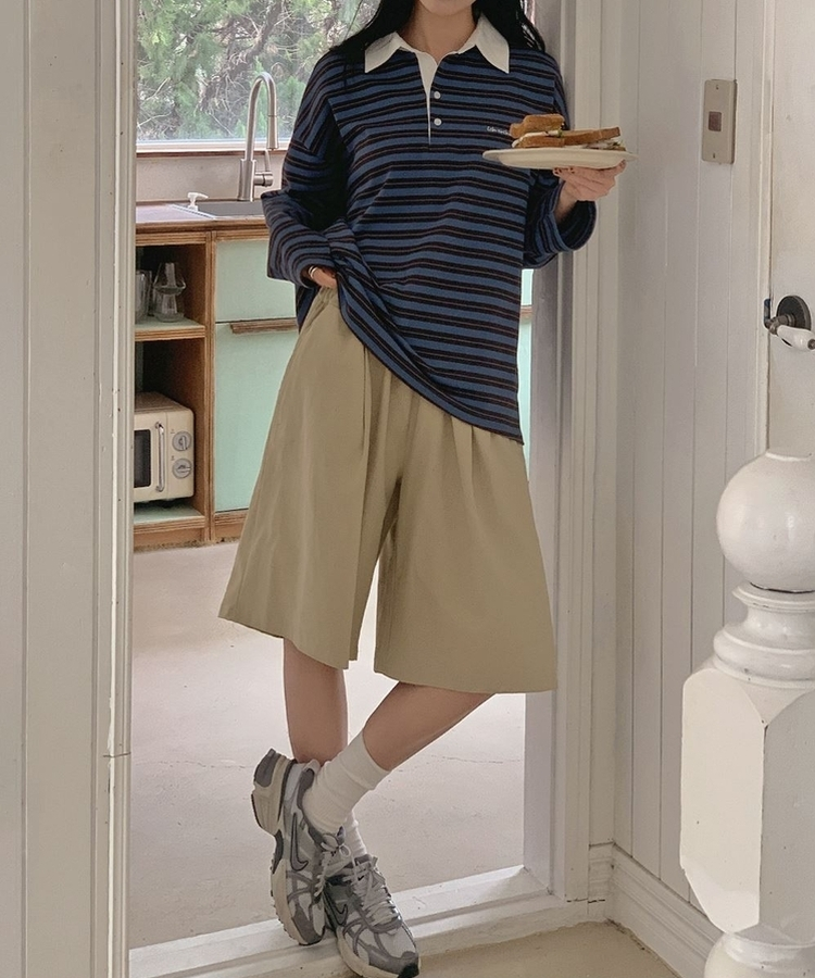 バミューダバンディングパンツ BEIGE