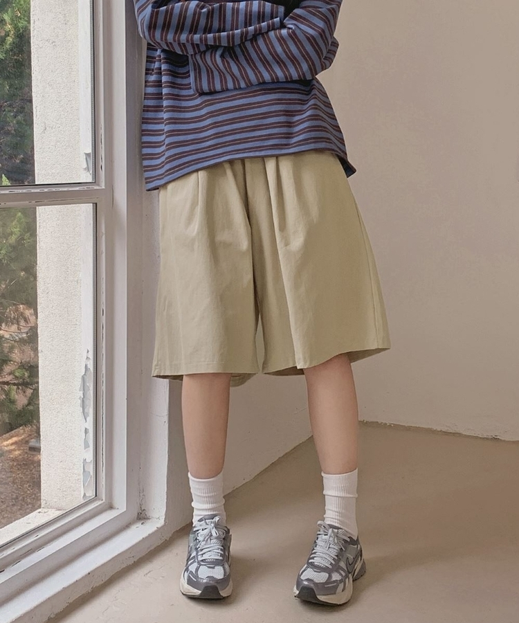 バミューダバンディングパンツ BEIGE