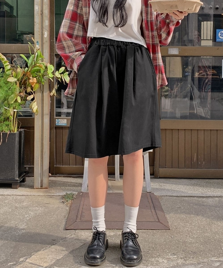 バミューダバンディングパンツ BLACK