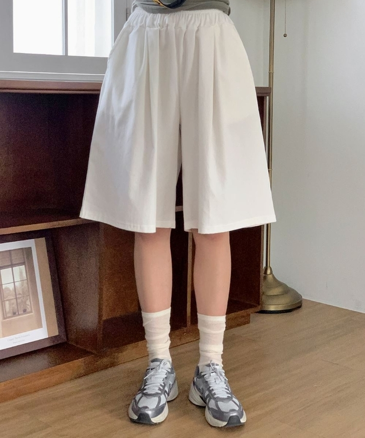 バミューダバンディングパンツ IVORY