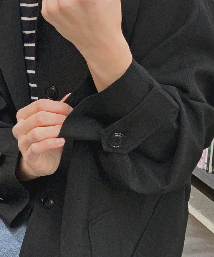 ピンタックロングトレンチコート BLACK