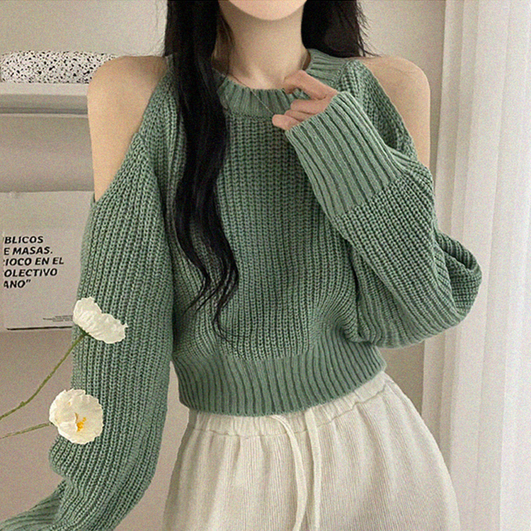 ワッぺンショルダースリットクロップニット MINT