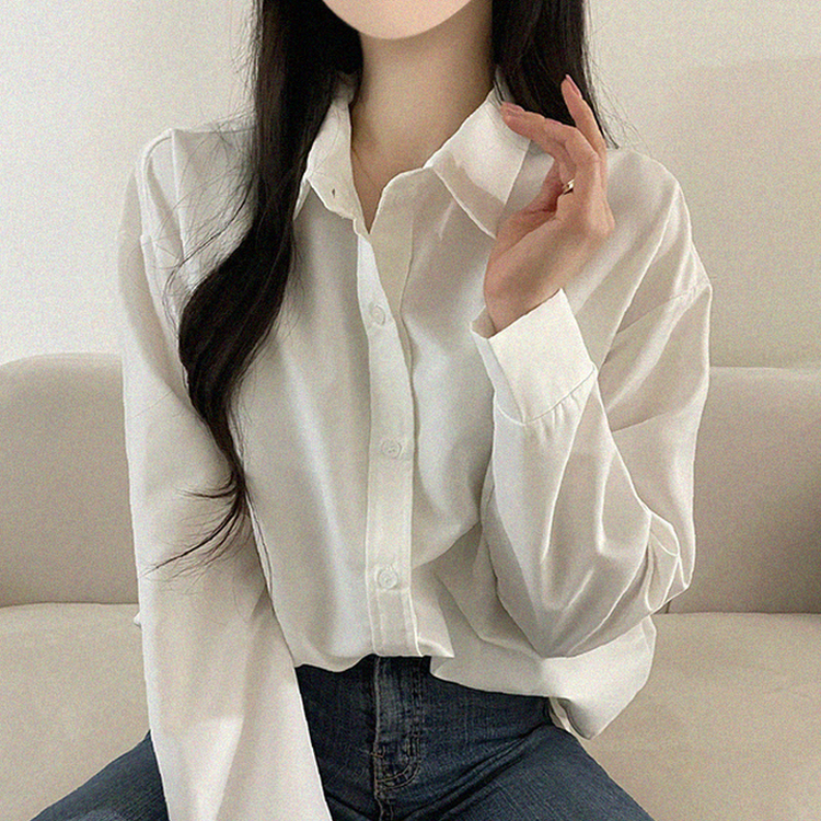 ベーシックシャツブラウス(5color) IVORY