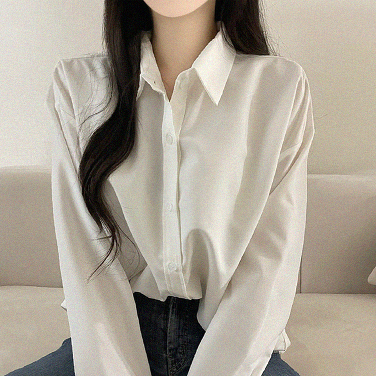 ベーシックシャツブラウス(5color) IVORY