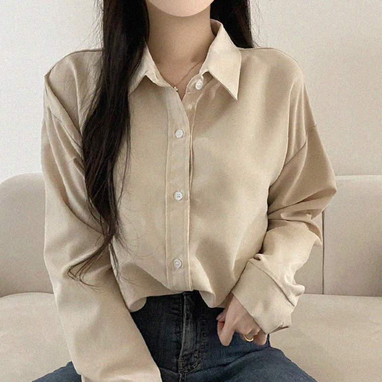 ベーシックシャツブラウス(5color) BEIGE