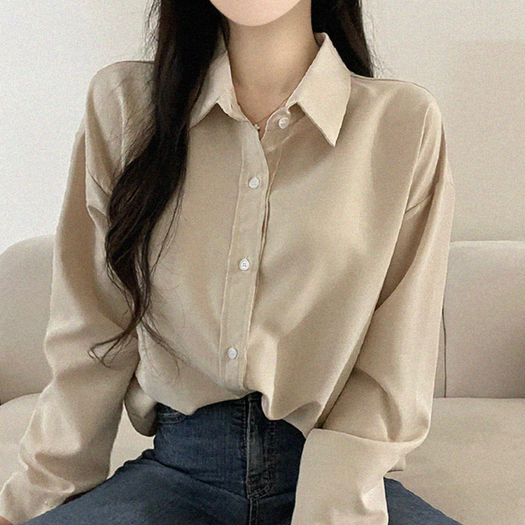 ベーシックシャツブラウス(5color) BEIGE