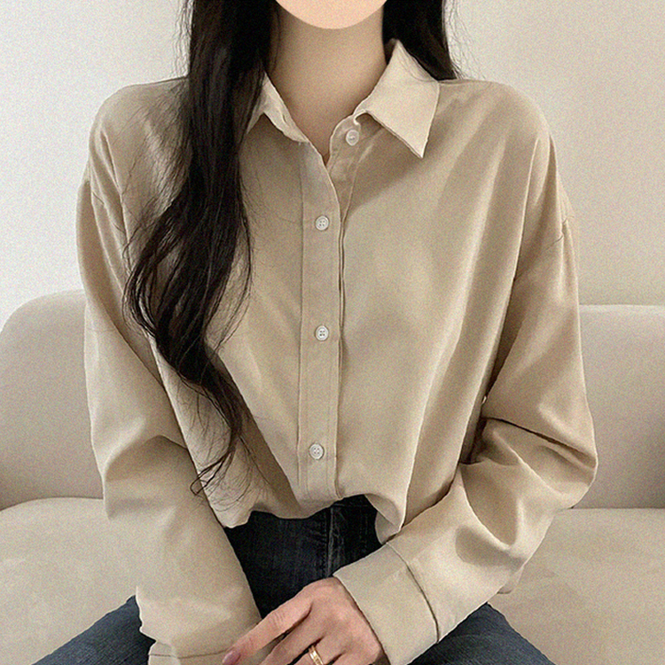 ベーシックシャツブラウス(5color) BEIGE