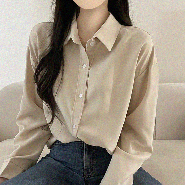 ベーシックシャツブラウス(5color) BEIGE
