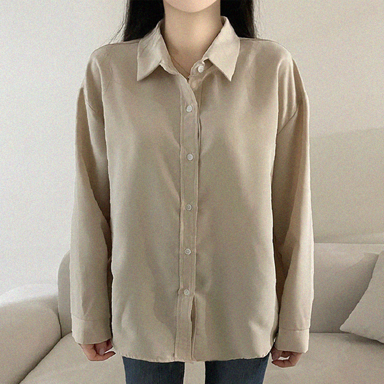 ベーシックシャツブラウス(5color) BEIGE