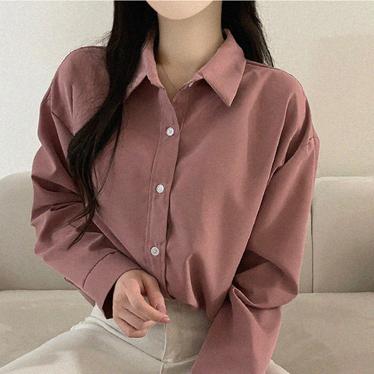 ベーシックシャツブラウス(5color) PINK