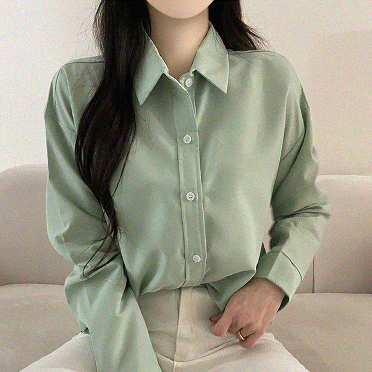 ベーシックシャツブラウス(5color) MINT