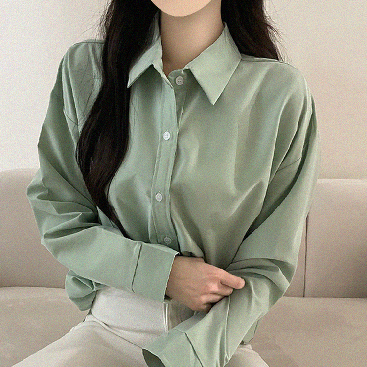 ベーシックシャツブラウス(5color) MINT