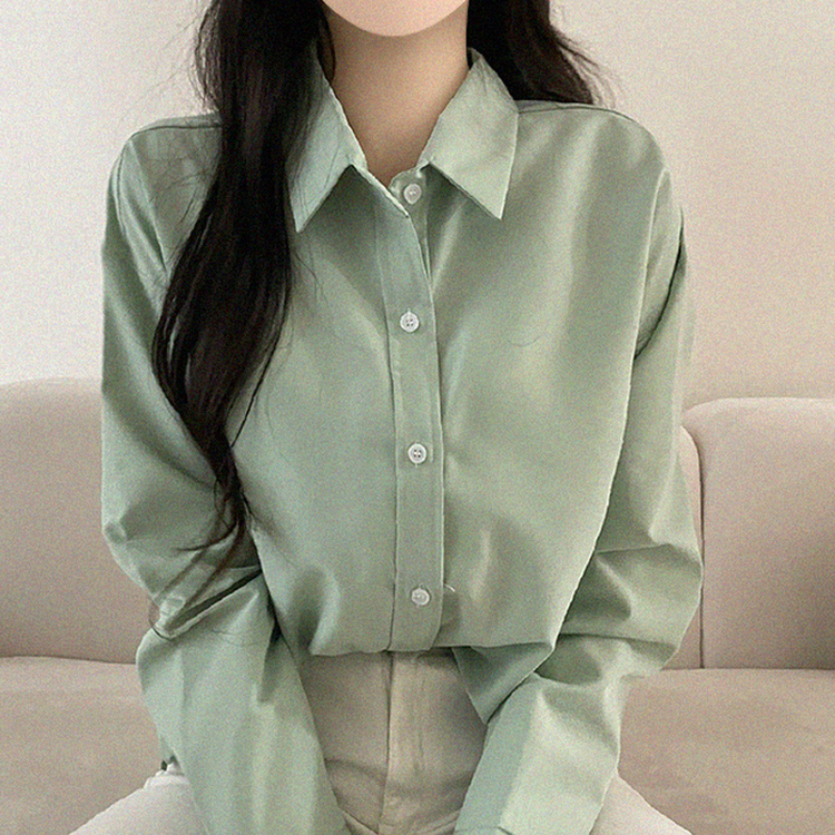 ベーシックシャツブラウス(5color) MINT