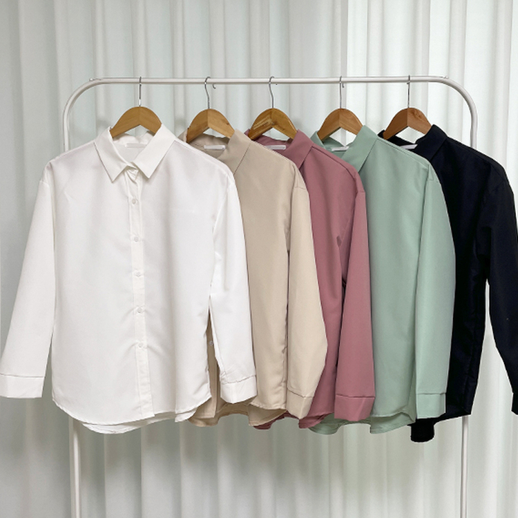 ベーシックシャツブラウス(5color)