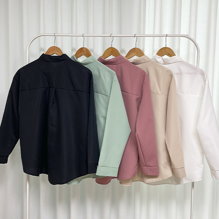 ベーシックシャツブラウス(5color)