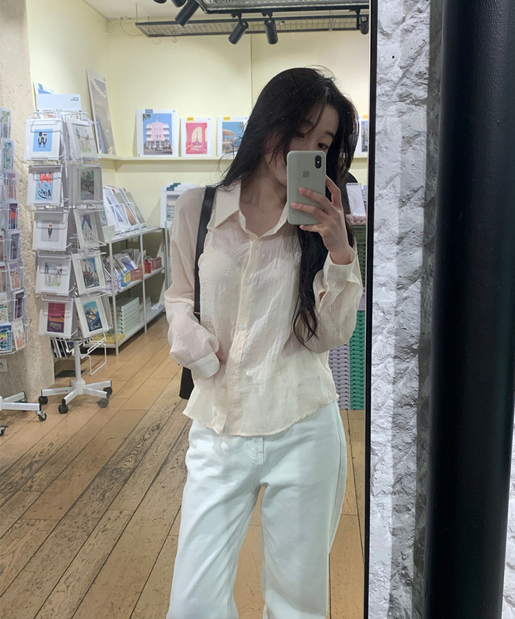 ロールアップリネンシャツ(5color) BEIGE