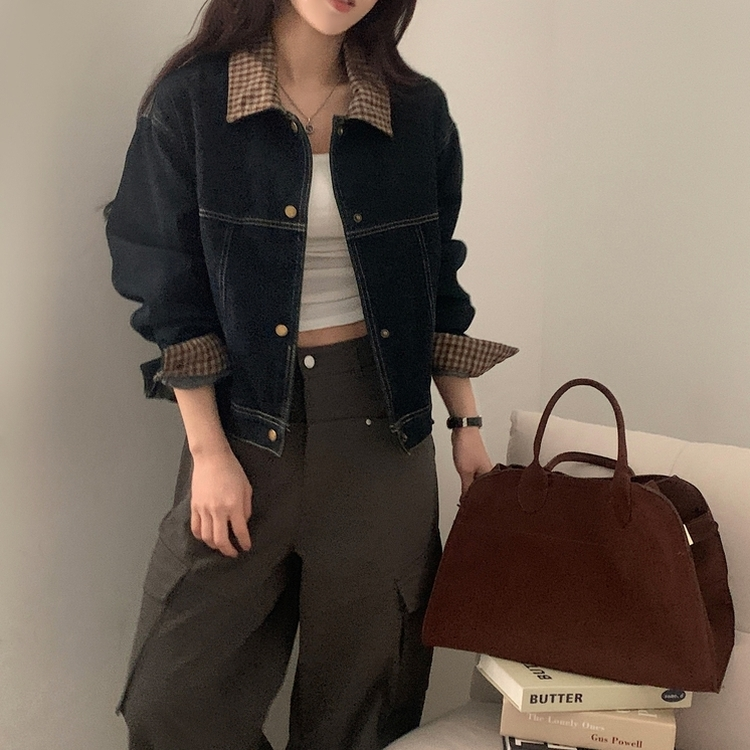 ェックポイントデニムジャケット DARK DENIM