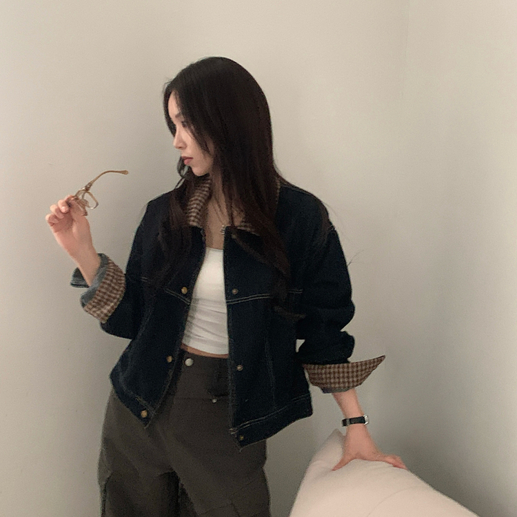 ェックポイントデニムジャケット DARK DENIM