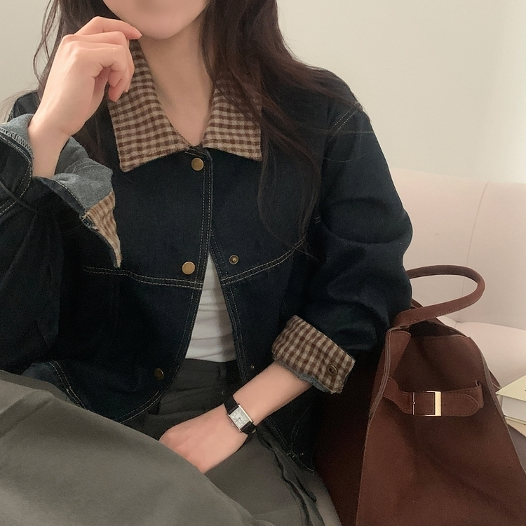 ェックポイントデニムジャケット DARK DENIM