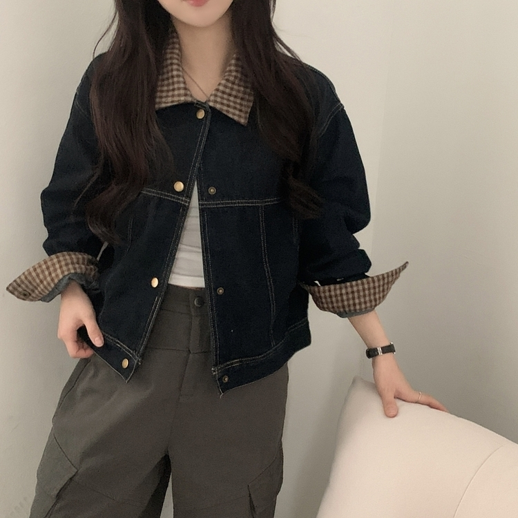 ェックポイントデニムジャケット DARK DENIM