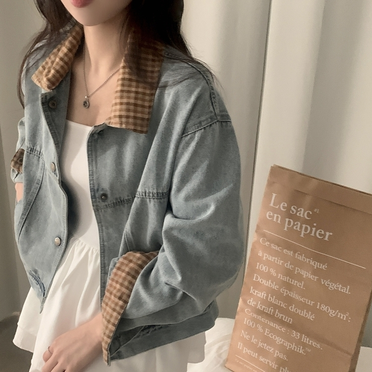 ェックポイントデニムジャケット LIGHT DENIM