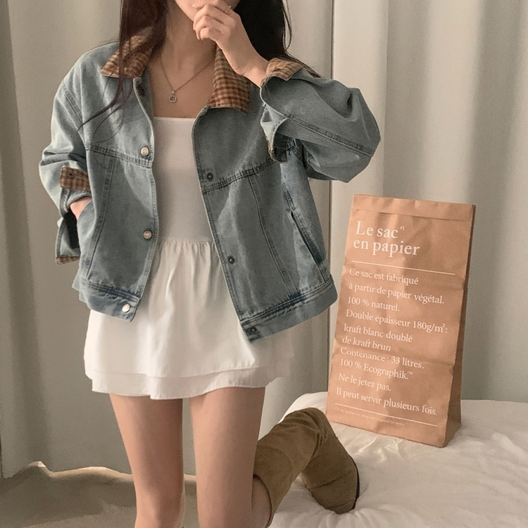ェックポイントデニムジャケット LIGHT DENIM