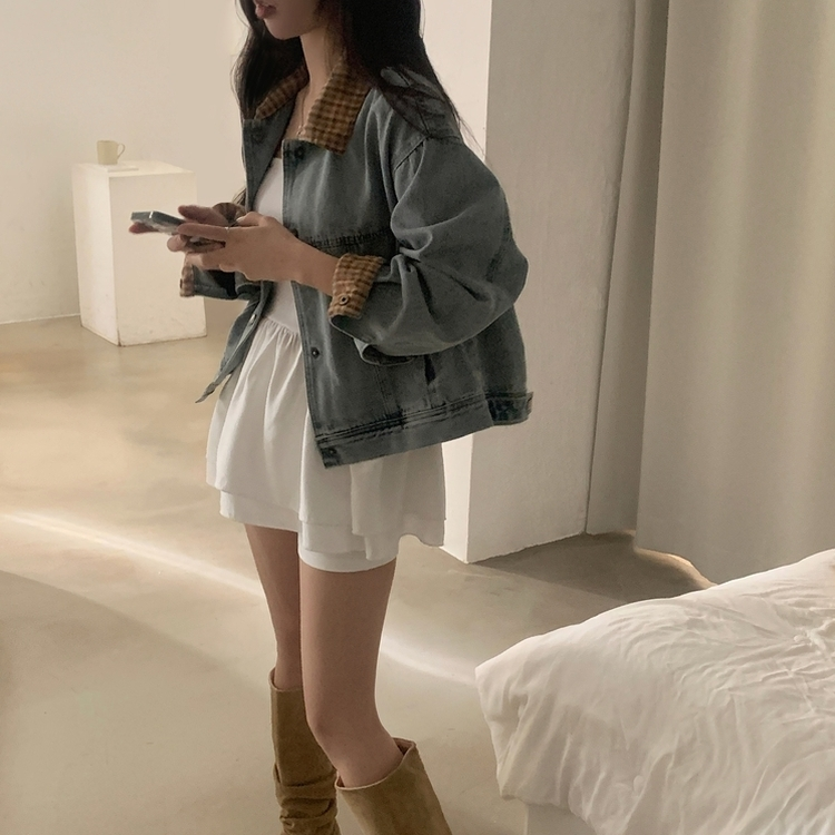 ェックポイントデニムジャケット LIGHT DENIM