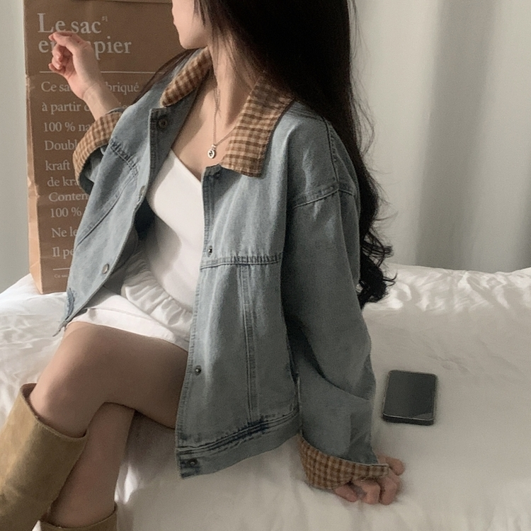ェックポイントデニムジャケット LIGHT DENIM