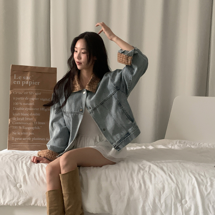 ェックポイントデニムジャケット LIGHT DENIM