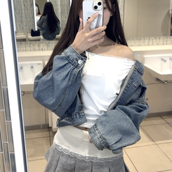 長袖Tシャツ オープンレースTシャツ IVORY