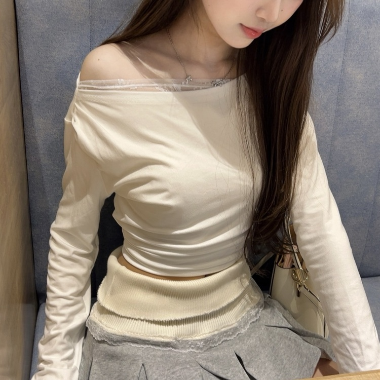 オープンレースTシャツ IVORY