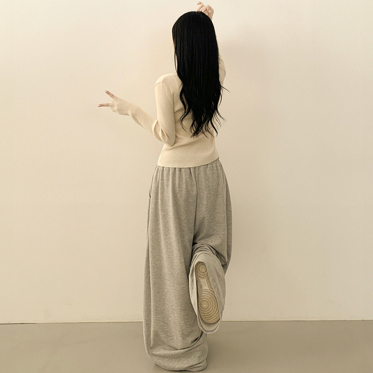 セミクロップスリットニットカーディガン(5color) LIGHT BEIGE