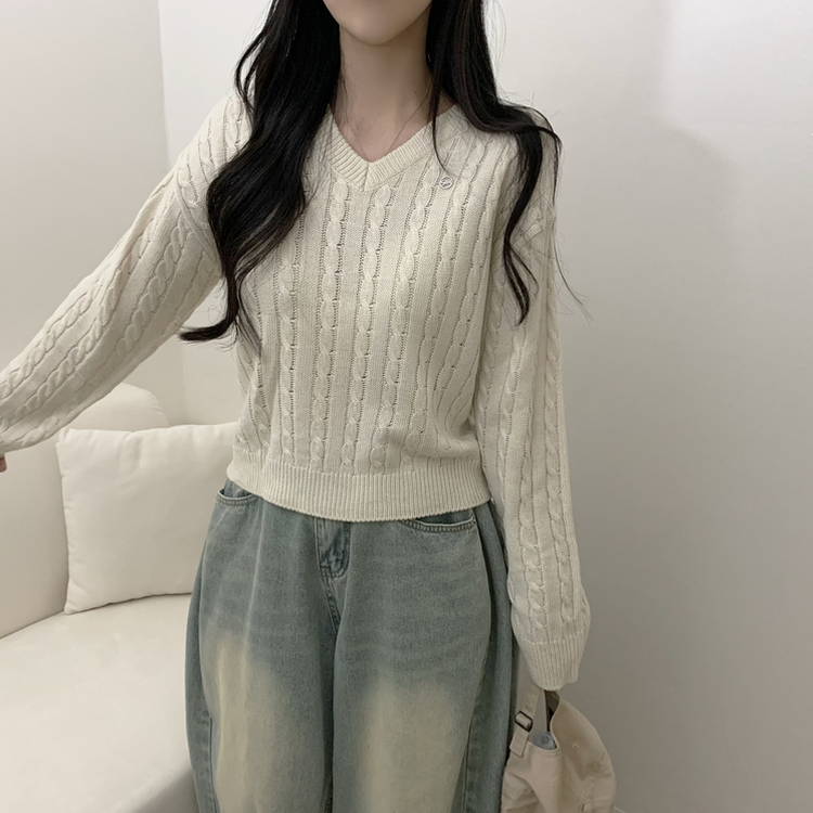 ペンダントケーブルニット(7color) IVORY