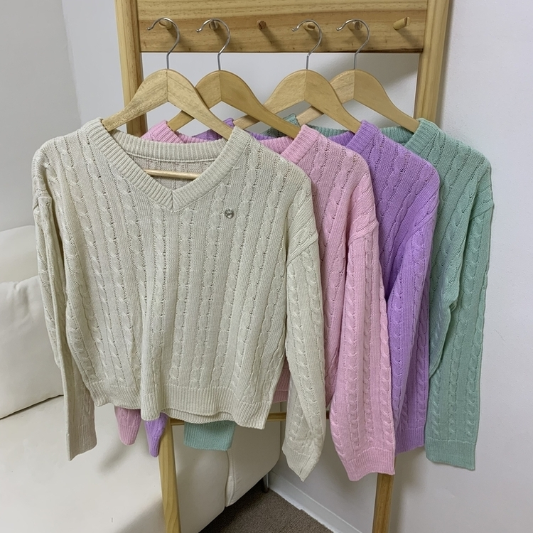 ペンダントケーブルニット(7color)
