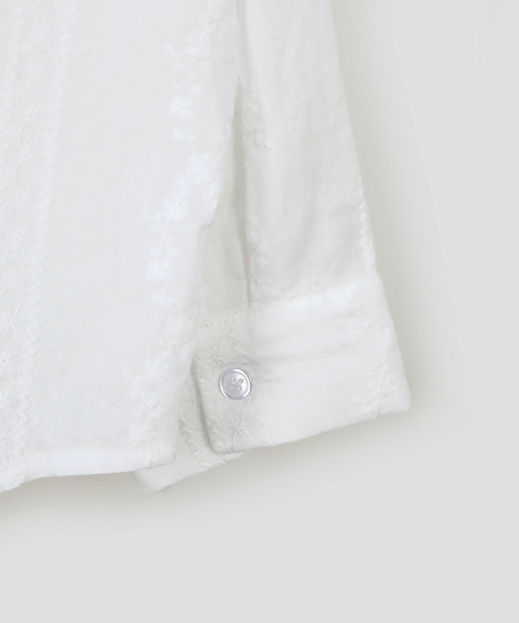 刺繍オーバーフィットシャツ