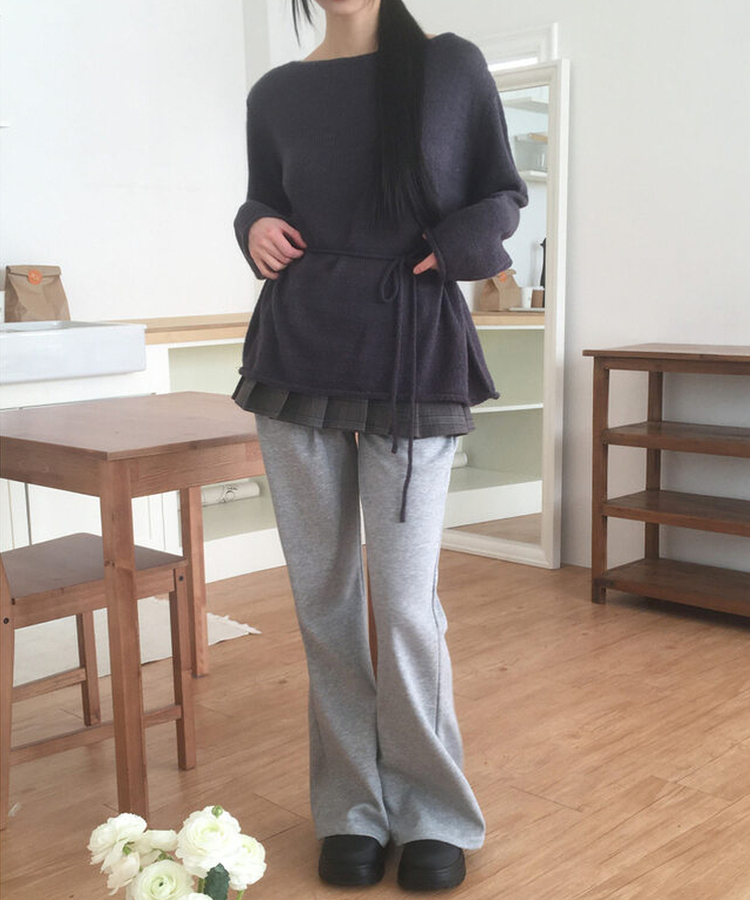 ブーツカットトレーニングパンツ GRAY