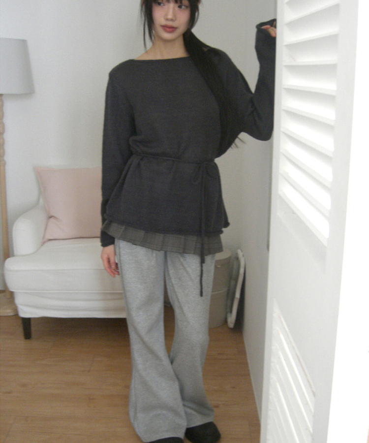ブーツカットトレーニングパンツ GRAY